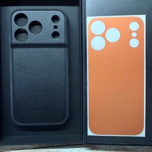 dbrand Grip Case Matte Black iPhone 17 Pro Orange Metallic skin! New Open Box